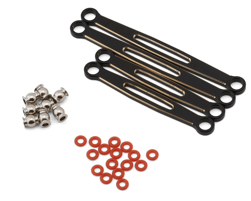 Redcat MT-18/Ascent-18 Brass Front & Rear Links (Black) (4)