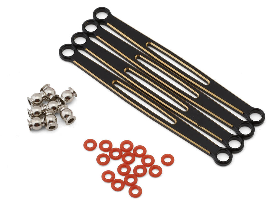 Redcat Ascent-18 Brass Rear Upper & Lower Links (Black) (4)