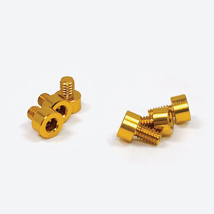 Trinity X-Factor  Aluminum Screw Kit Gold 3ea 5mm, 6mm (6)