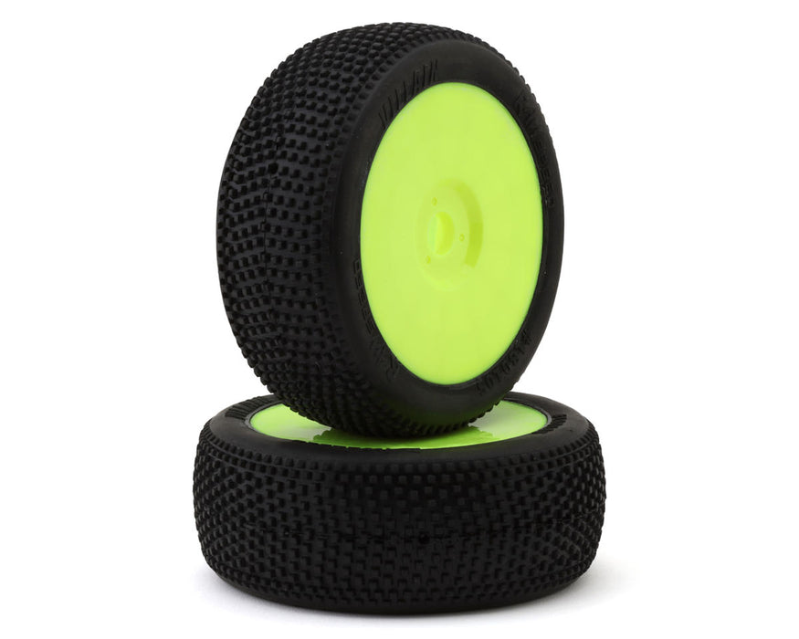 Raw Speed RC Villain 1/8 Buggy Pre-Mounted Tires (Yellow) (2) (Super Soft)