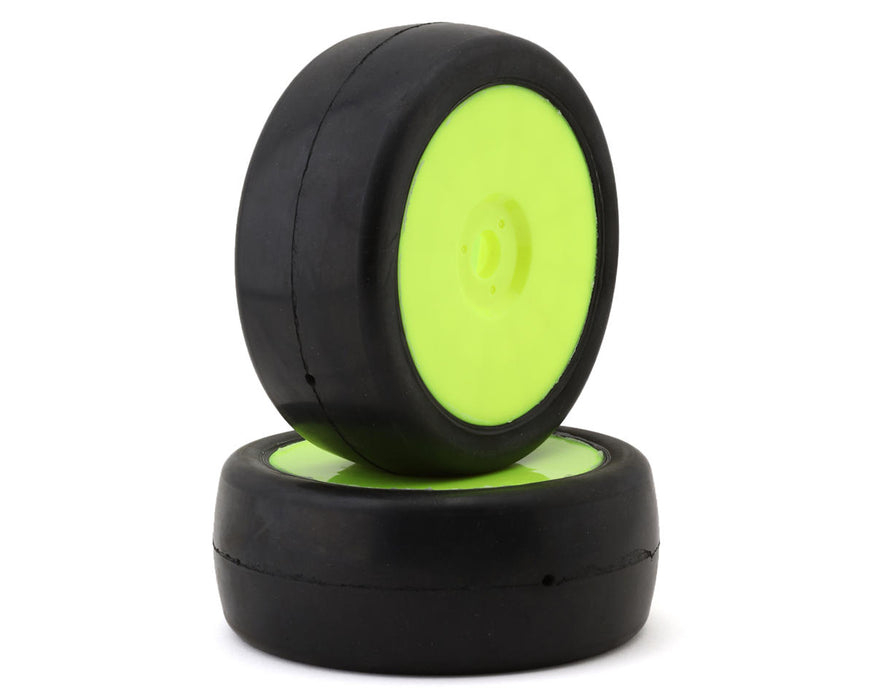Raw Speed RC Slick 1/8 Buggy Pre-Mounted Tires (Yellow) (2) (Clay)