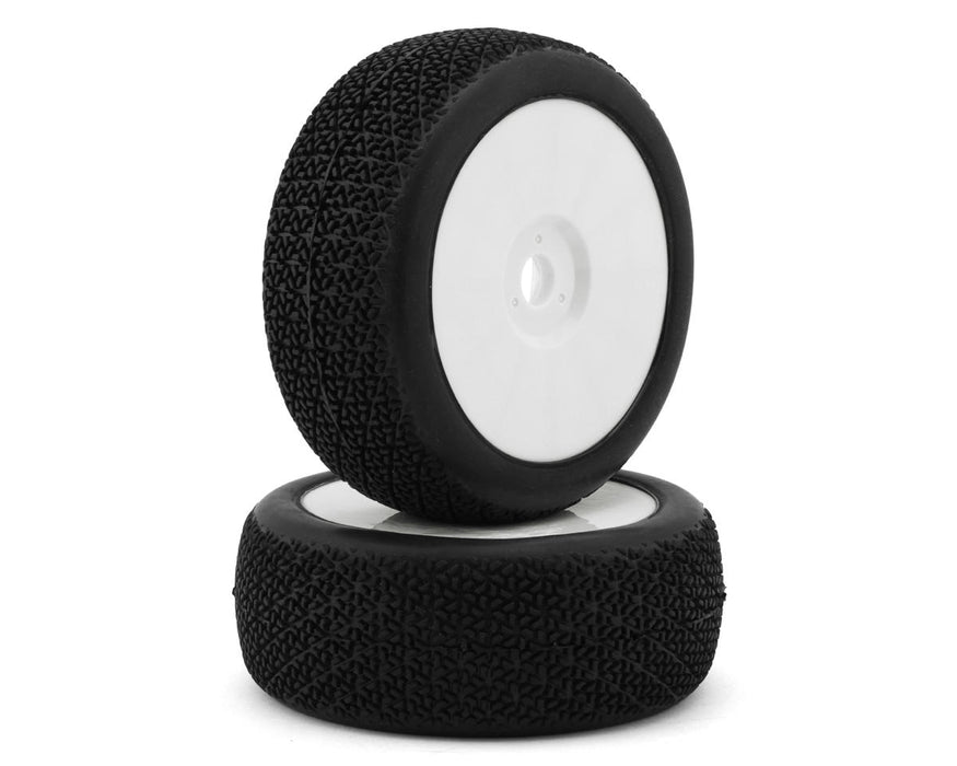 Raw Speed RC Triad 1/8 Off-Road Pre-Mounted Buggy Tires (White) (2)