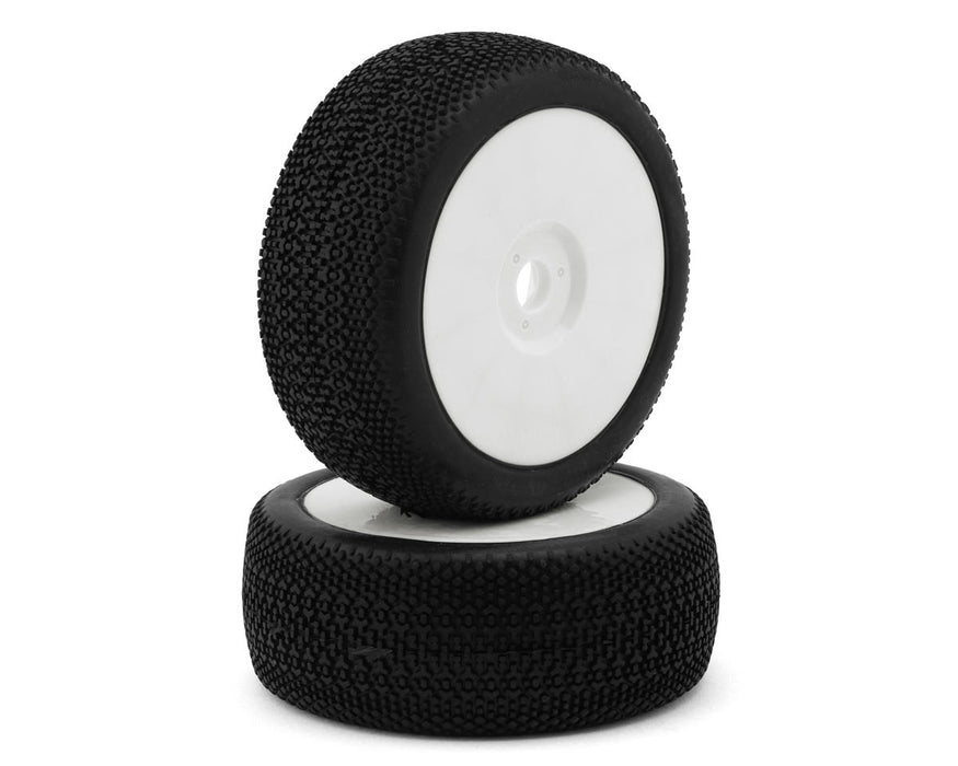 Raw Speed RC Triumph 1/8 Off-Road Pre-Mounted Buggy Tires (White) (2) (Clay)