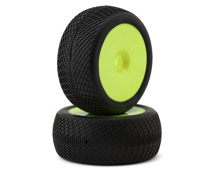 Raw Speed RC Radar 1/8 Truggy Pre-Mounted Tires (Yellow) (2) (Clay)