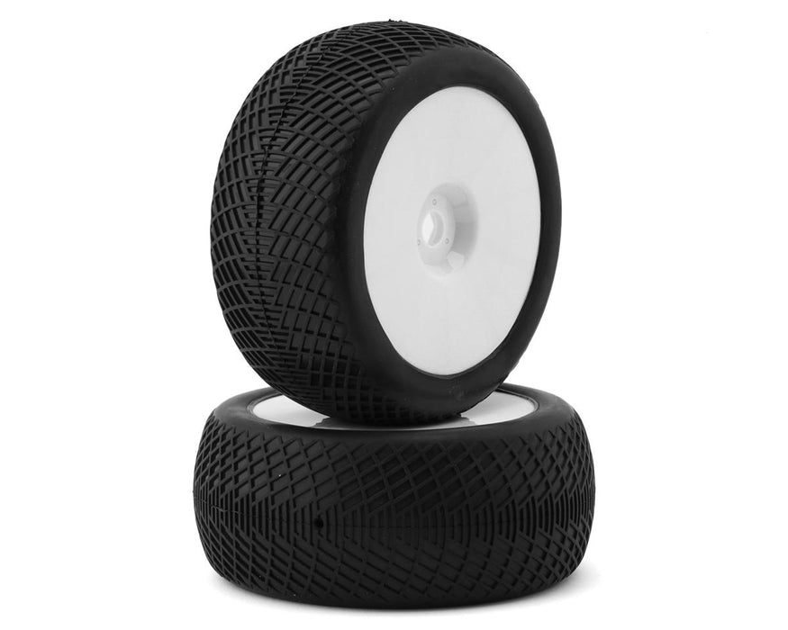 Raw Speed RC Radar 1/8 Truggy Pre-Mounted Tires (White) (2)
