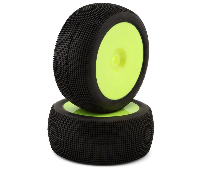 Raw Speed RC Mach One 1/8 Truggy Pre-Mounted Tires (Yellow) (2)