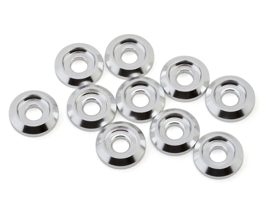 SAB Goblin Aluminum Finishing Cap Head Washers (Silver) (10)