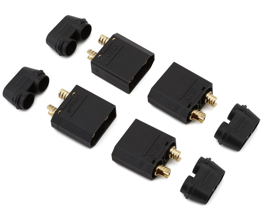 Samix XT90 Connectors (Black) (4 Male)