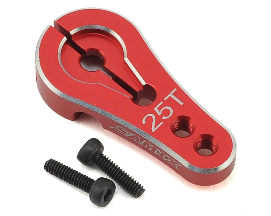 Samix Aluminum Clamp Lock Servo Horn (25T) (Red)