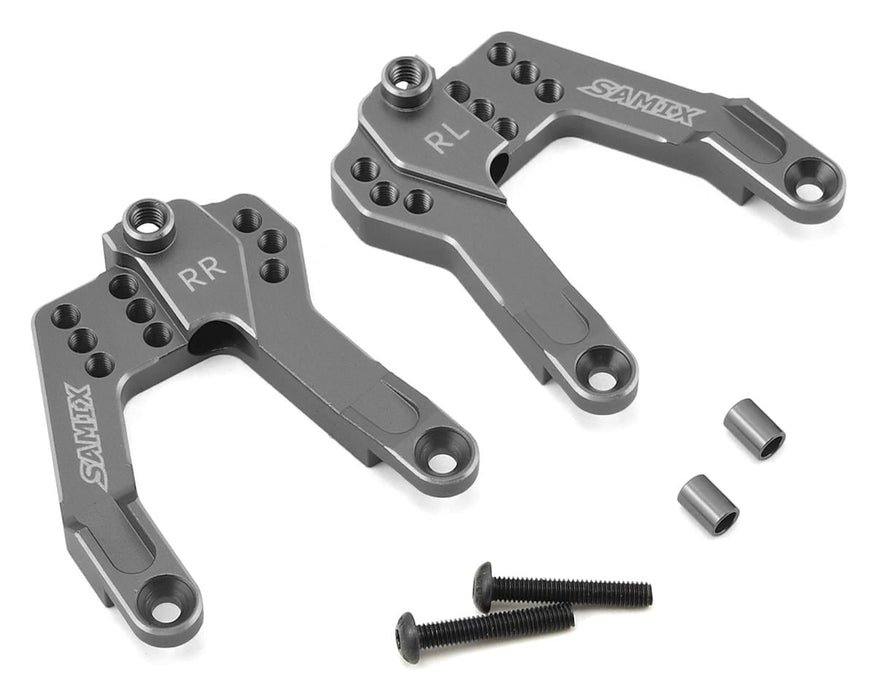 Samix SCX10 II Aluminum Rear Shock Plate (2) (Grey)