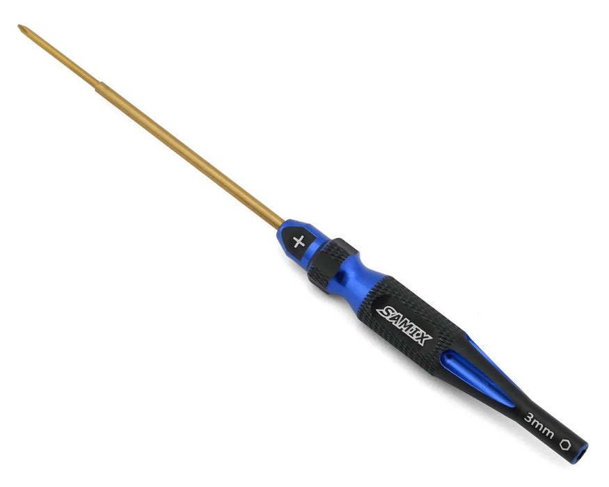 Samix Axial SCX30 2-in-1 Screw & Nut Driver (Blue) (Phillips/3mm Nut)