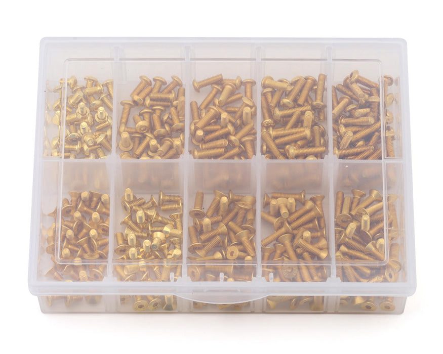 Samix Stainless Steel M3 Screw Set w/Storage Box (Gold) (350)