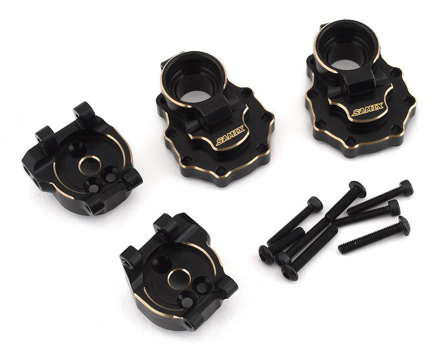 Samix Brass Rear Hub Carrier & Inner Portal Covers Set for Traxxas TRX-4