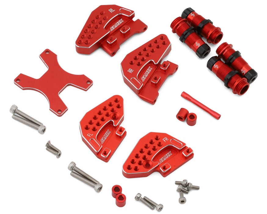 Samix Aluminum Shock Bodies & Mounts for Traxxas TRX-4M (Red)