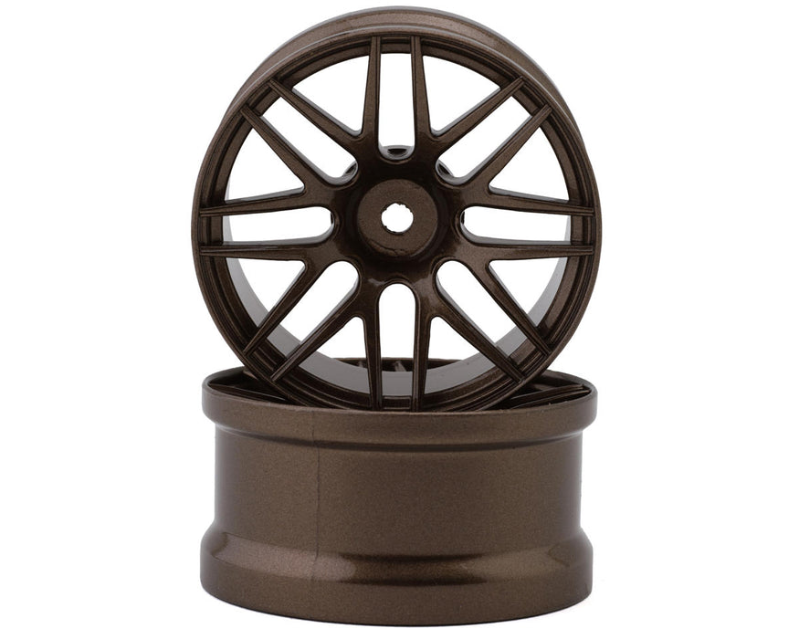 Sideways RC 1/10 R2 Multi-Spoke Nylon Drift Wheels (Bronze) (2) (6mm Offset)