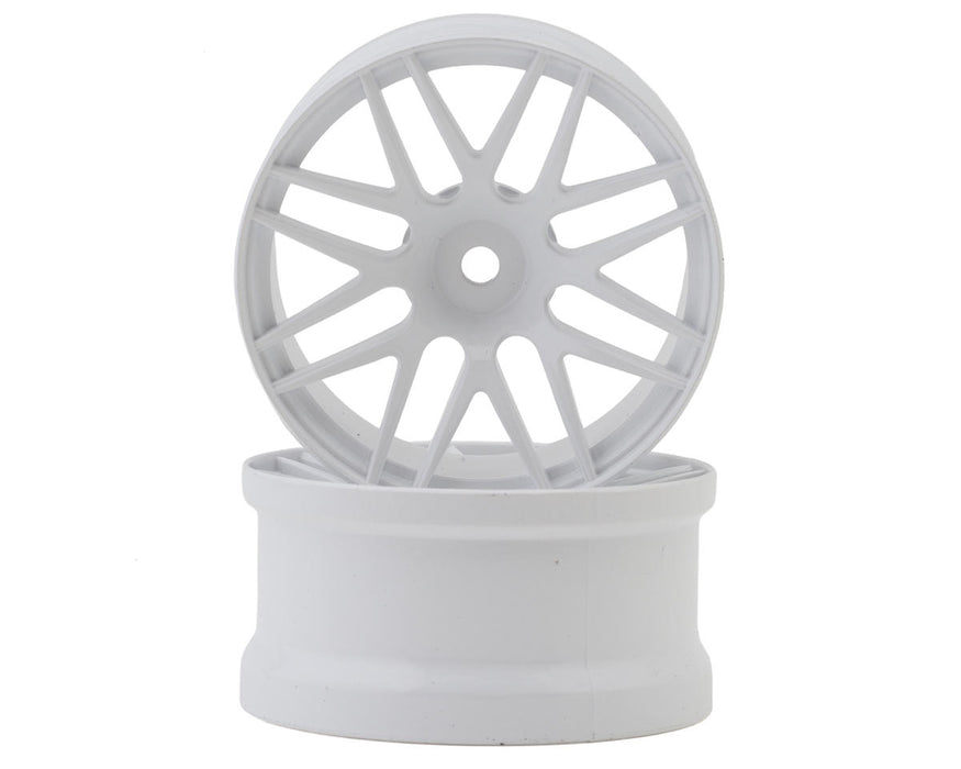 Sideways RC 1/10 R2 Multi-Spoke Nylon Drift Wheels (White) (2) (6mm Offset)