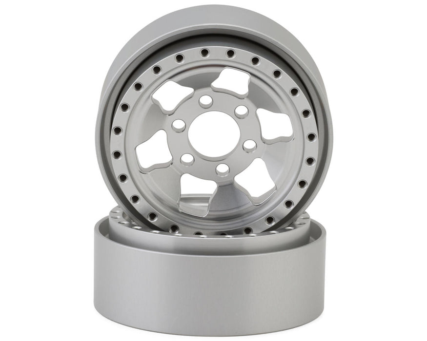 Reefs RC 1/10 Granite 1.9" Rock Crawler Beadlock Wheels w/Hubs & Rings