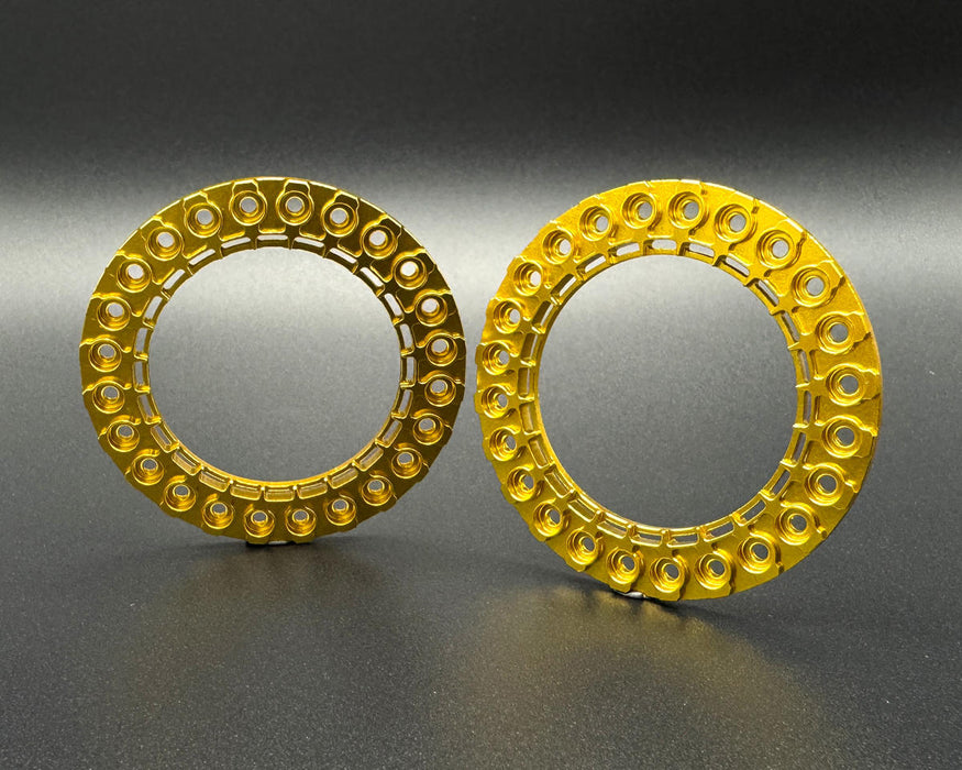 Reefs RC 1.9" "SLUICE" Beadlock Face Rings (Gold) (2)