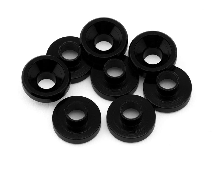 Reefs RC Aluminum Countersunk Servo Washers (Black) (8)