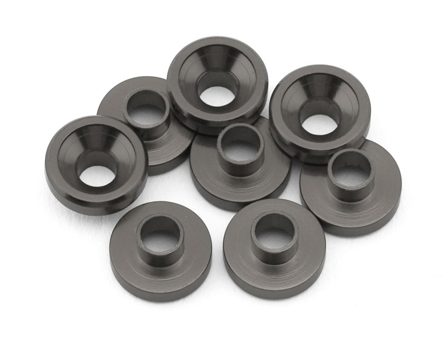 Reefs RC Aluminum Countersunk Servo Washers (Grey) (8)