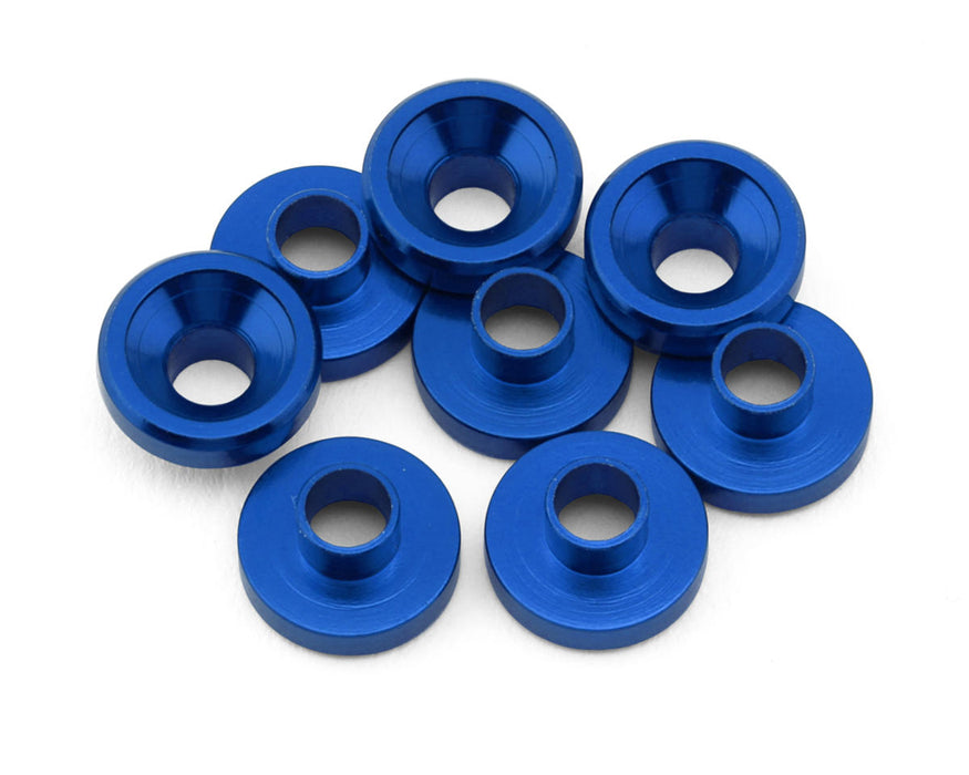 Reefs RC Aluminum Countersunk Servo Washers (Blue) (8)