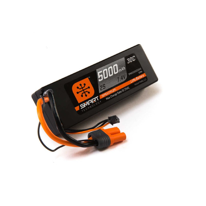 Spektrum 5000mAh 2S 7.4V Smart LiPo 30C Hardcase; IC5
