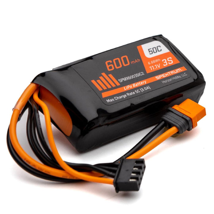 Spektrum 600mAh 3S 11.1V 50C LiPo IC2