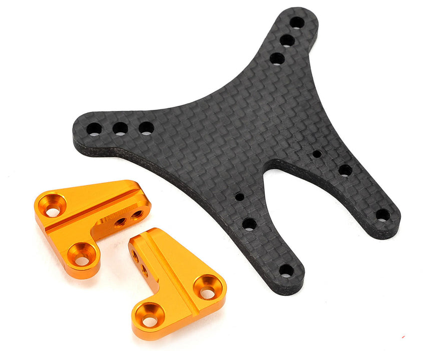 ST Racing Concepts DEX210 4mm Graphite Front Shock Tower (Gold)