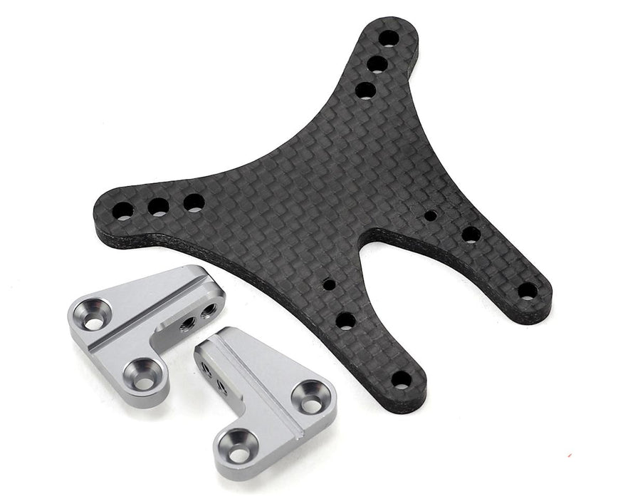 ST Racing Concepts DEX210 4mm Graphite Front Shock Tower w/Aluminum Standoff (Gun Metal)