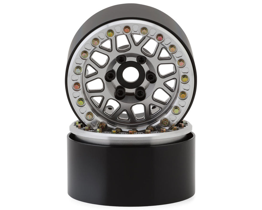 SSD RC 1.9” Slugger Beadlock Wheels (Silver) (2)