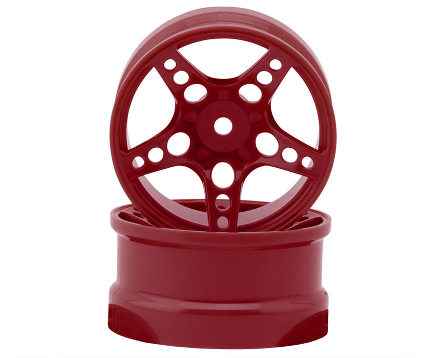 24K RC Technology 1/10 R-Fighter Drift Wheels (Red) (2) (8mm Offset)