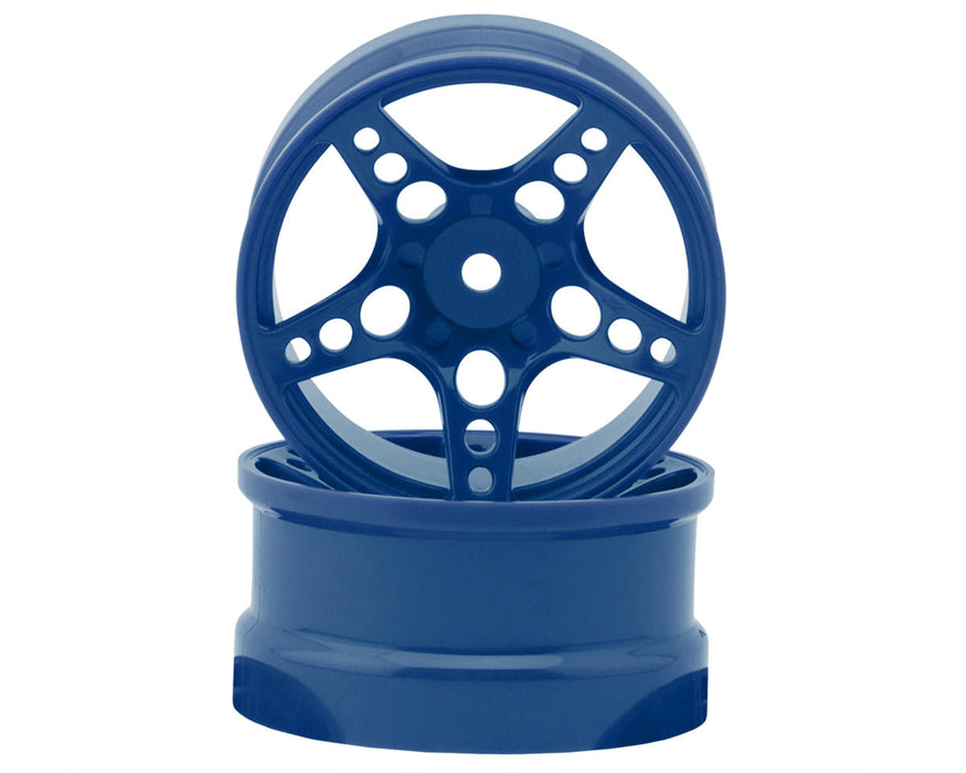 24K RC Technology 1/10 R-Fighter Drift Wheels (Blue) (2) (8mm Offset)