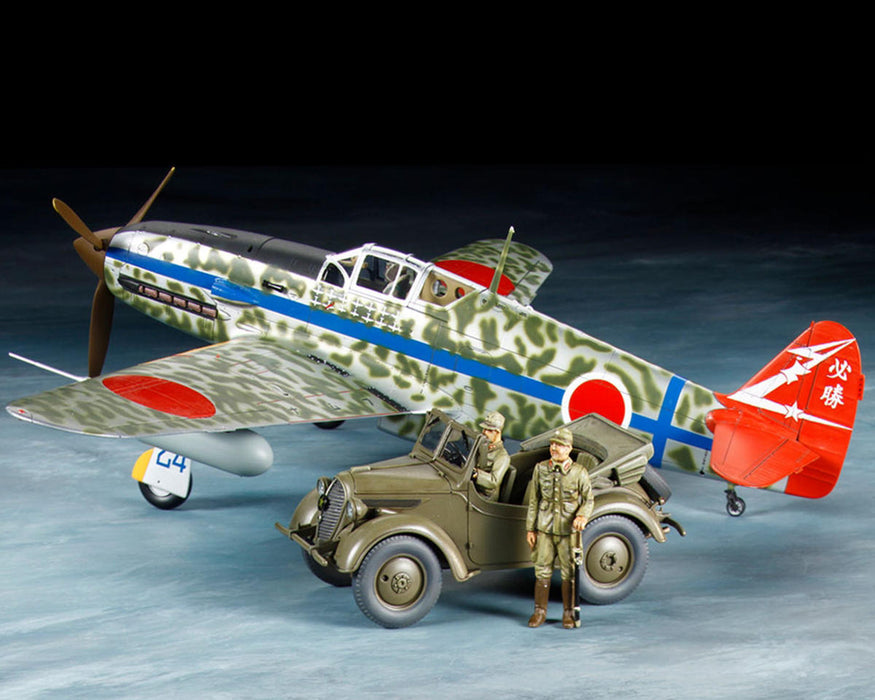 Tamiya 1/48 Kawasaki Ki-61-Id Hien (Tony) & 4x4 Light Vehicle Model Kit