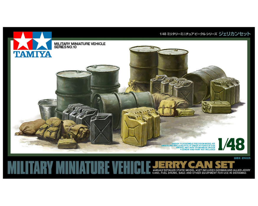 Tamiya 1/48 Military Jerry Cans & Fuel Drums Set