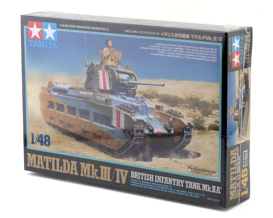 Tamiya 1/48 British Matilda Mk.III/IV Infantry Tank Plastic Model Kit