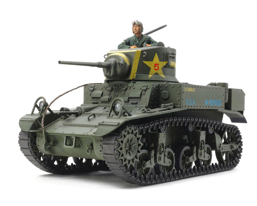 Tamiya 1/35 U.S. M3 Stuart Light Tank Model Kit (Late Production)
