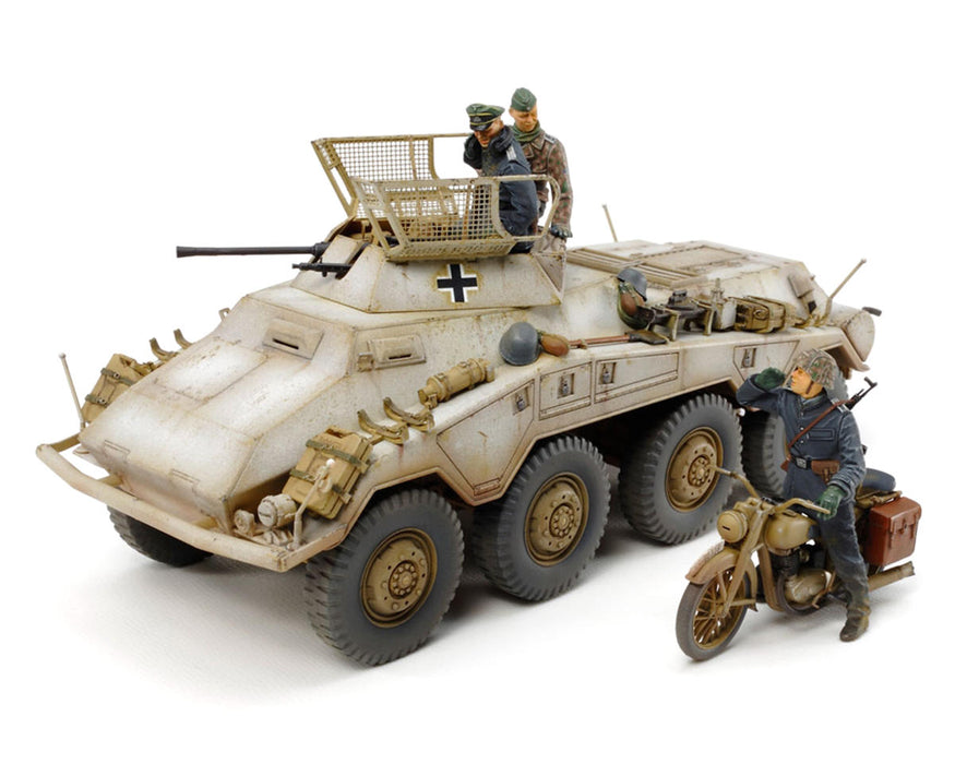 Tamiya 1/35 German Heavy Armored Car & Motorcycle Plastic Model Kit