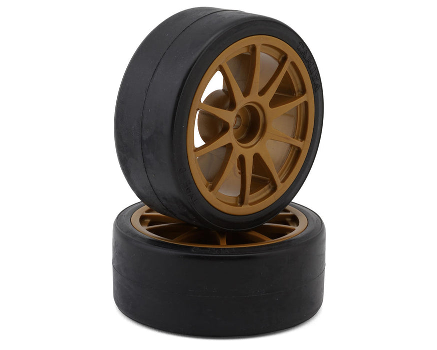 Tamiya Pre-mounted Drift Tires (Bronze) (2) (Type-D)