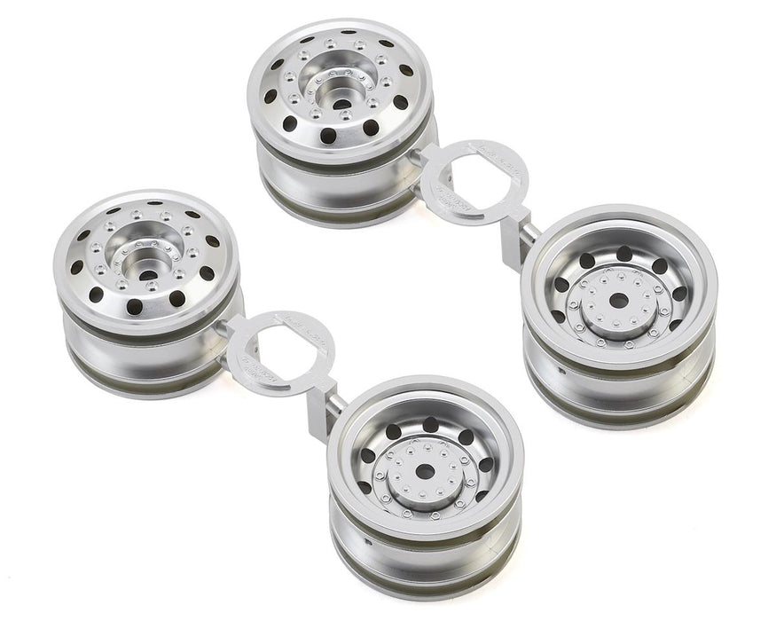 Tamiya TT-01 Type-E Racing Truck Wheels (Matte Chrome) (4)