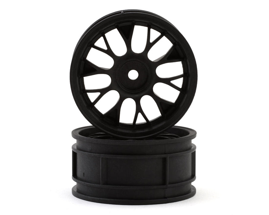 Tamiya 1/10 TC Mesh Wheels (Black) (2) (2mm Offset)