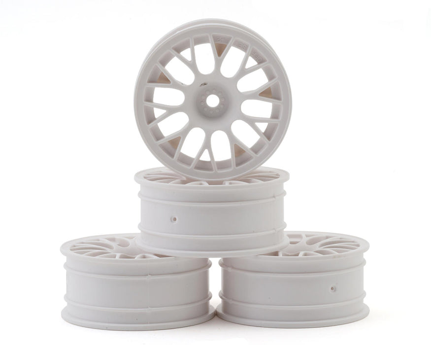 Tamiya 1/10 TC 24mm Narrow Mesh Wheels (White) (4) (2mm Offset)