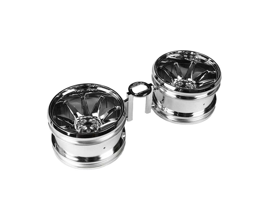 Tamiya 10-Spoke Wheels (Chrome) (GF-01)