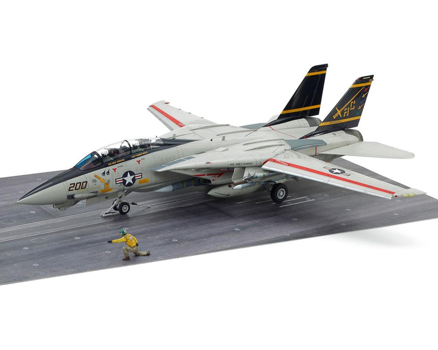 Tamiya 1/48 Grumman F-14A Tomcat Model Jet Kit w/Carrier Launch Set (Late Model)