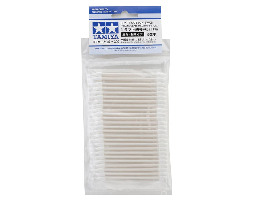Tamiya Craft Cotton Swab, Triangle Medium 50pcs