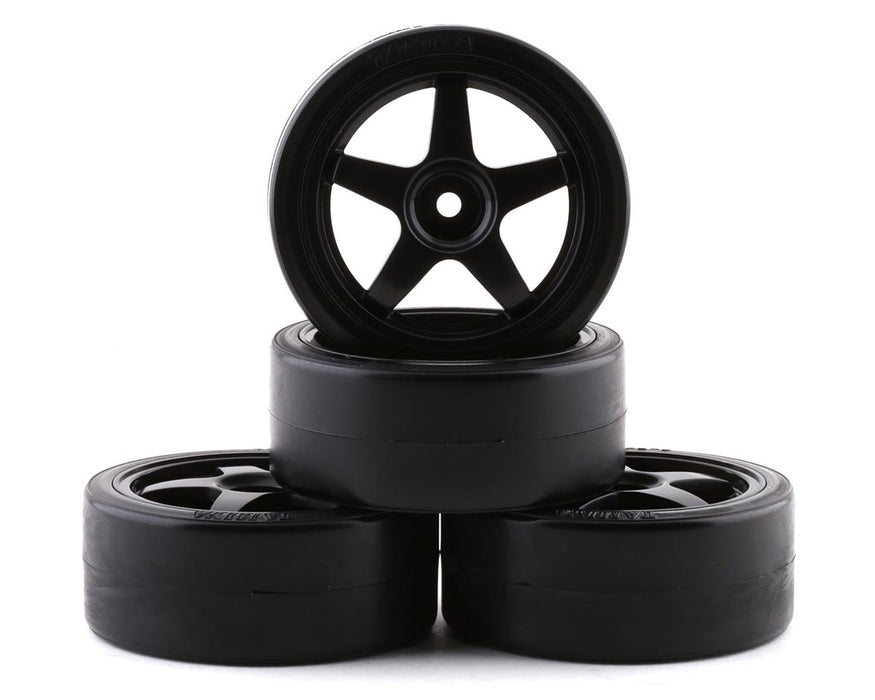 Tamiya 26mm Pre-Mounted Drift Tires (Black) (4)