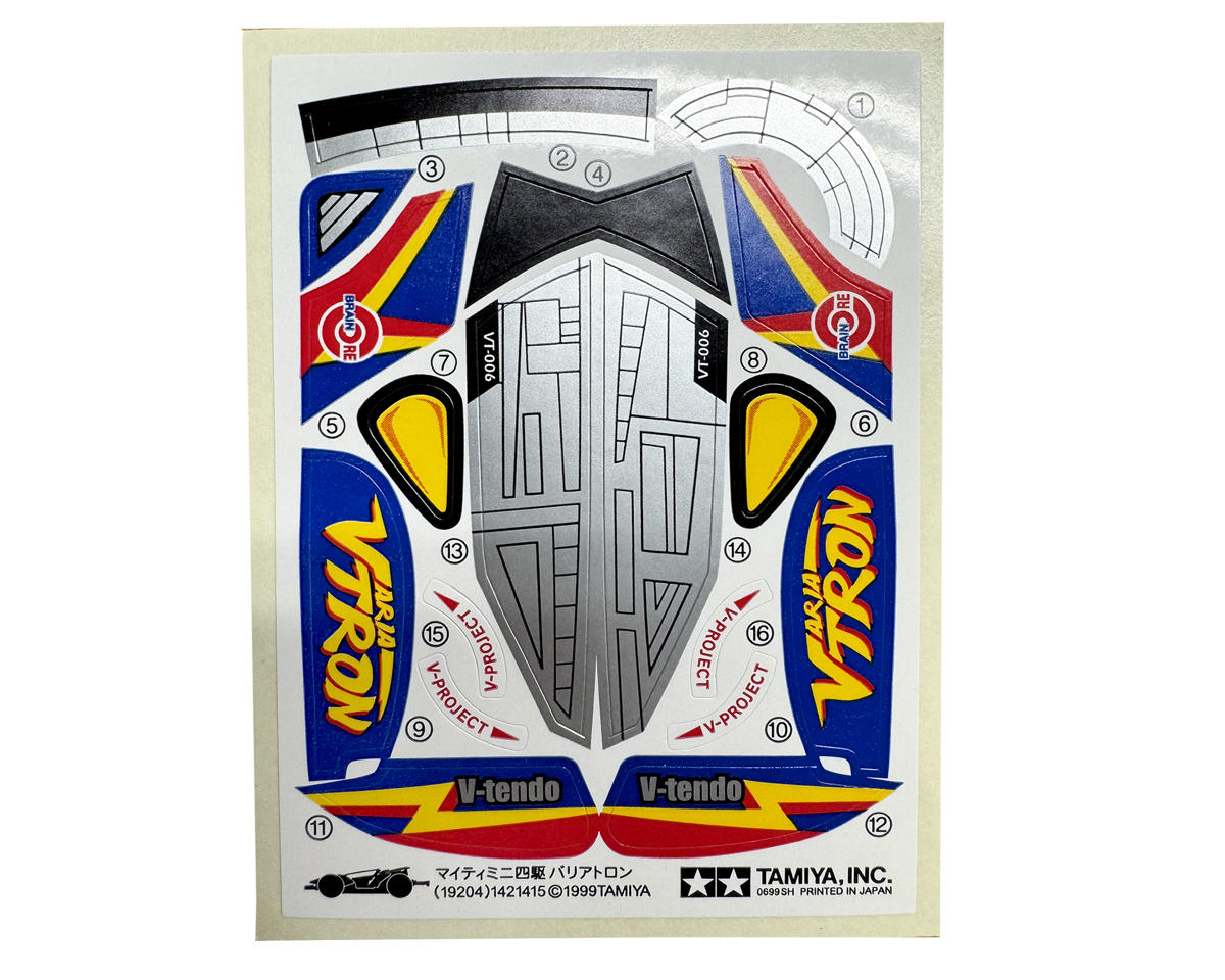 Tamiya JR Mini 4WD Variatron Decal Sheet — PRO-RC