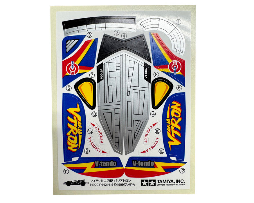 Tamiya JR Mini 4WD Variatron Decal Sheet