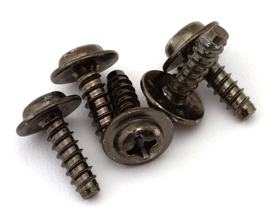 Tamiya 3x10mm Self Tapping Flanged Philips Screws (5)