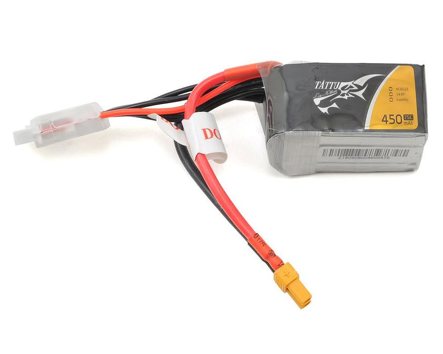 Tattu 4S LiPo Battery 75C (14.8V/450mAh) (JST-XH)
