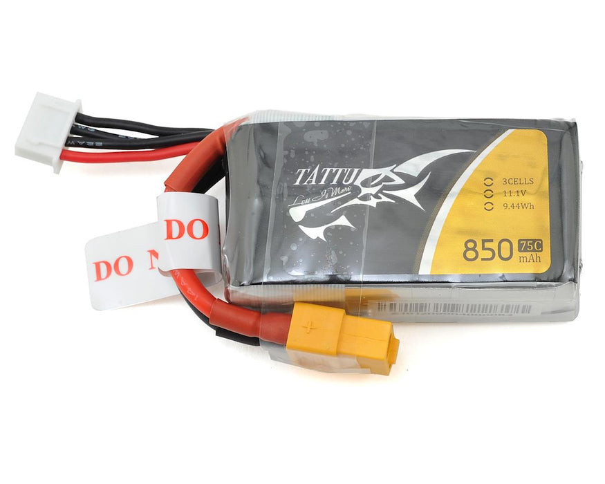 Tattu 3S LiPo Battery 75C (11.1V/850mAh)